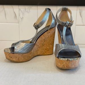 Jimmy Choo Metallic Wedge Size 38